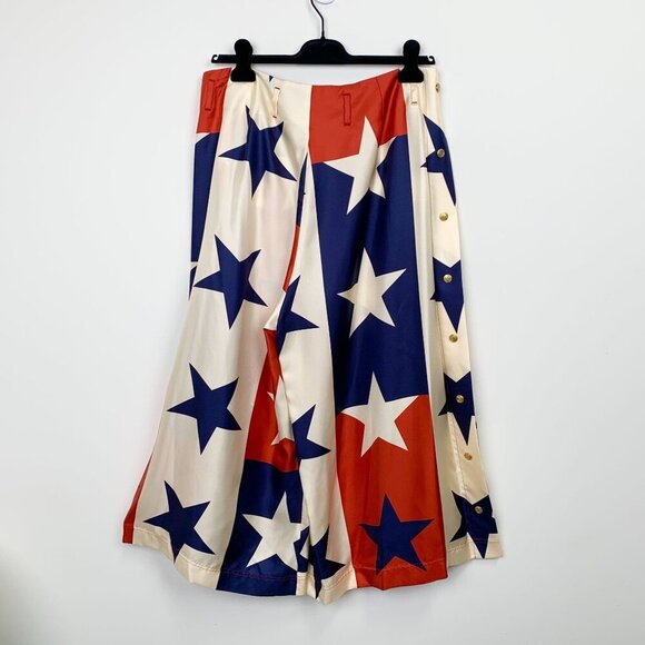 NWT Gucci Star pattern silk pleated pant Size 48 - Picture 8 of 16